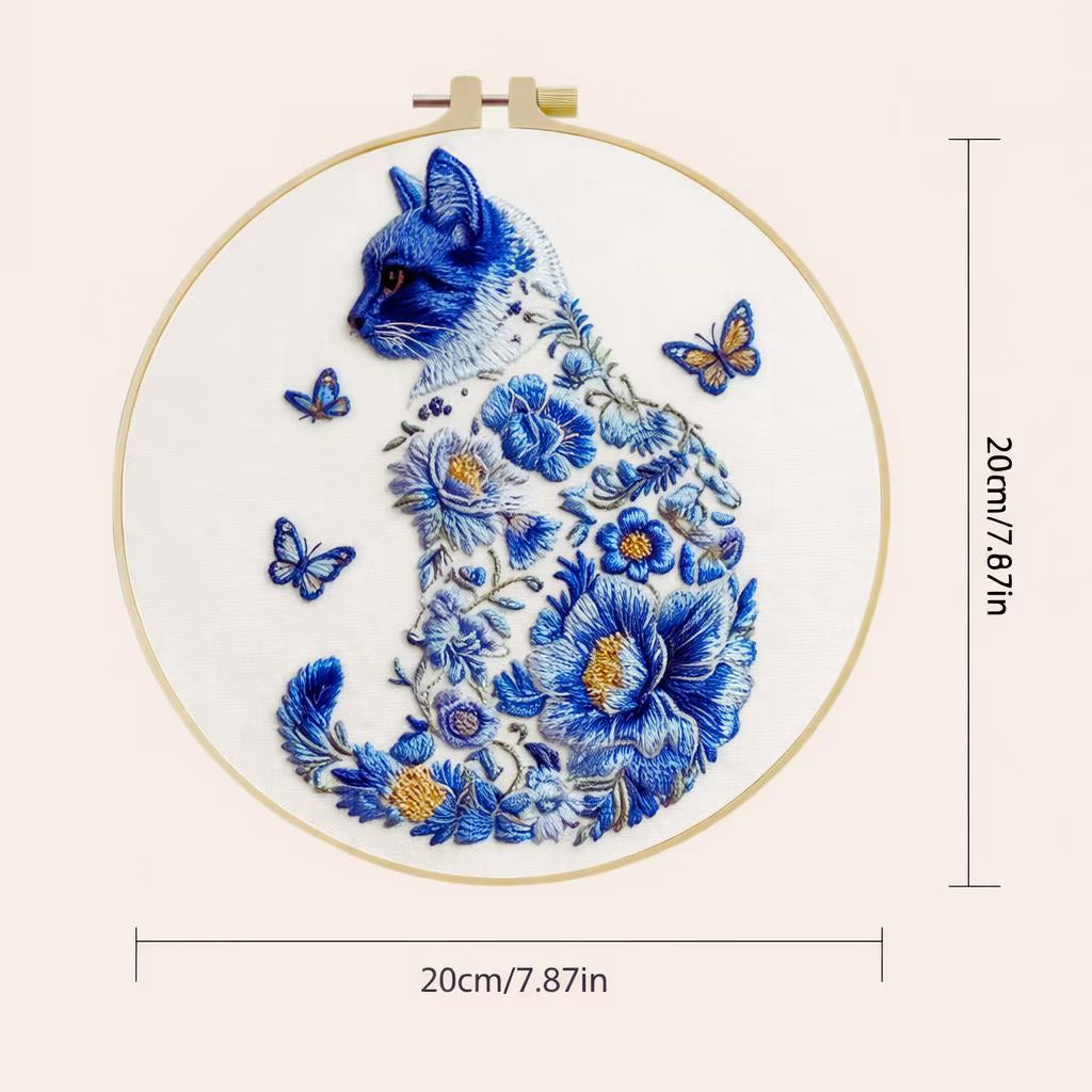 Cat Embroidery Kit