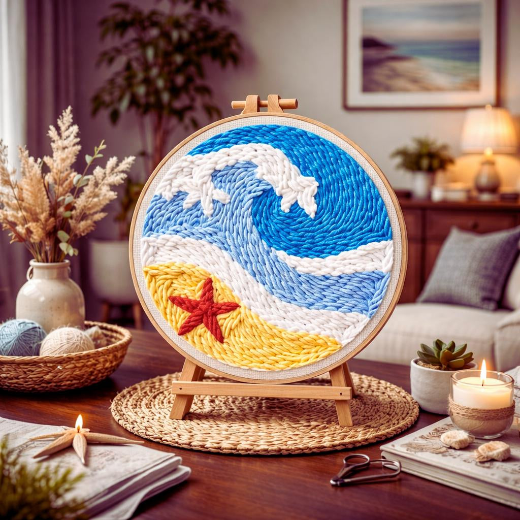Ocean Wave Punch Needle Kit