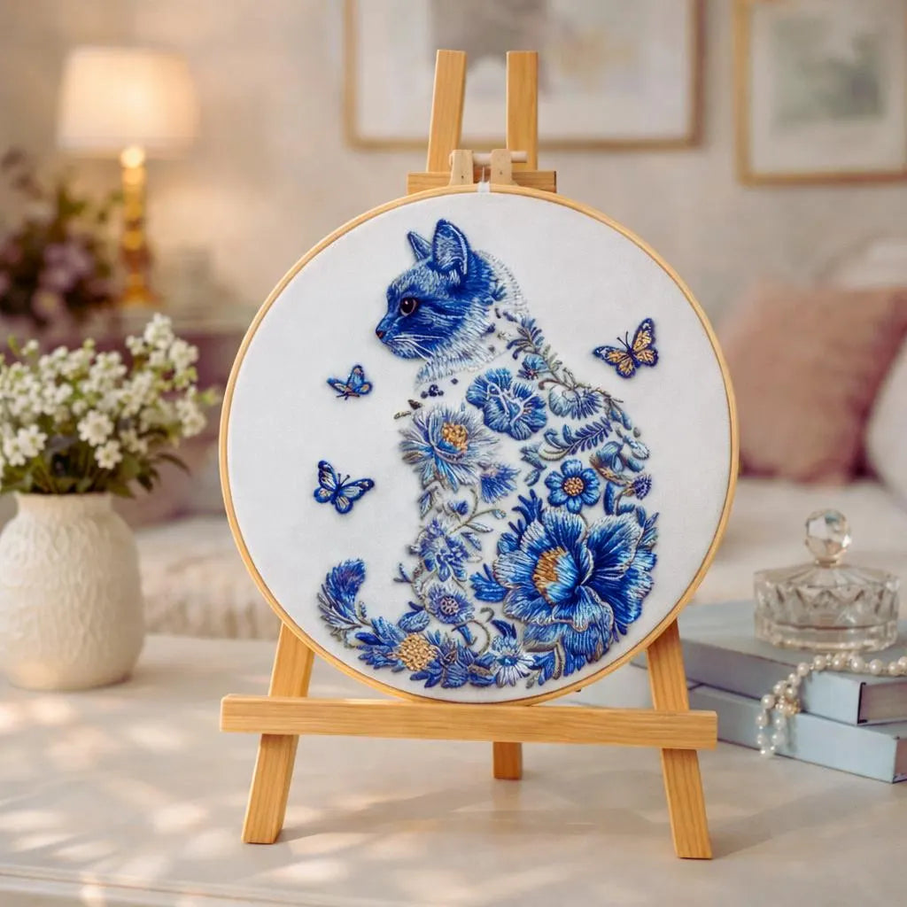Cat Embroidery Kit