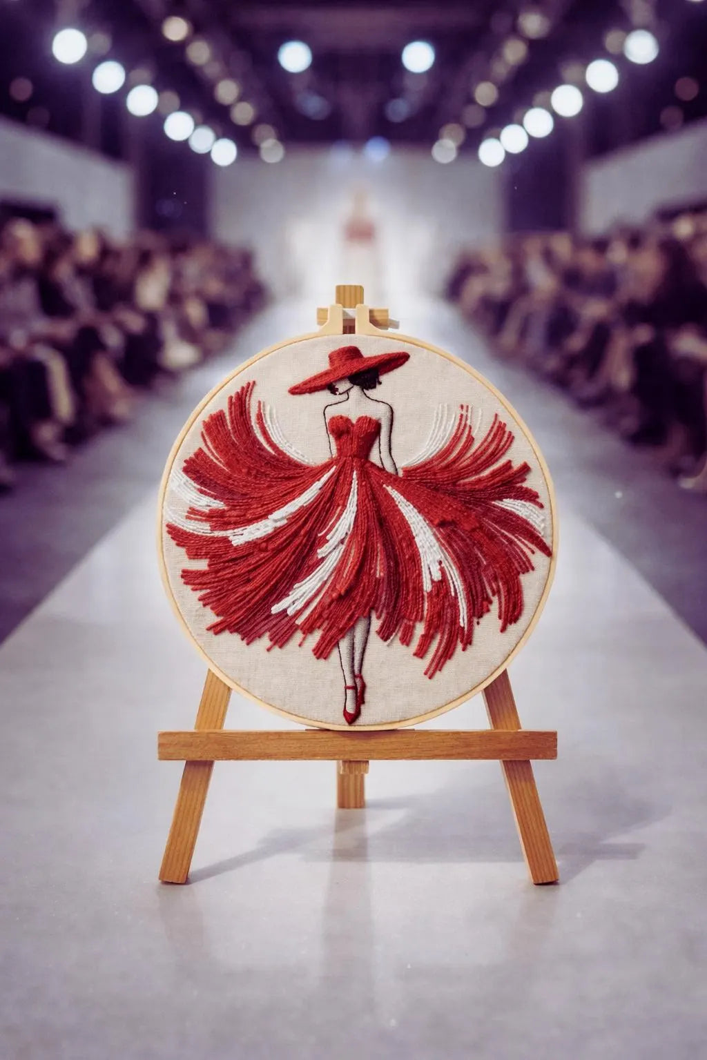Red Dress Lady Embroidery Kit
