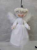 Handmade Textile Art Doll 35cm, Rag Doll, Interior Artist Doll, Designer Collector Doll with Natural Wool Hair