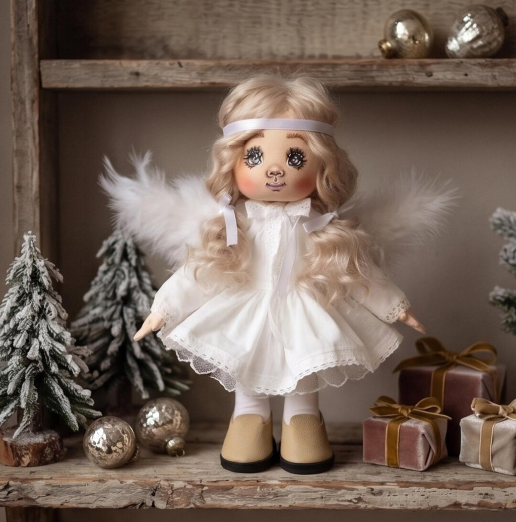 Handmade Christmas Angel Art Doll