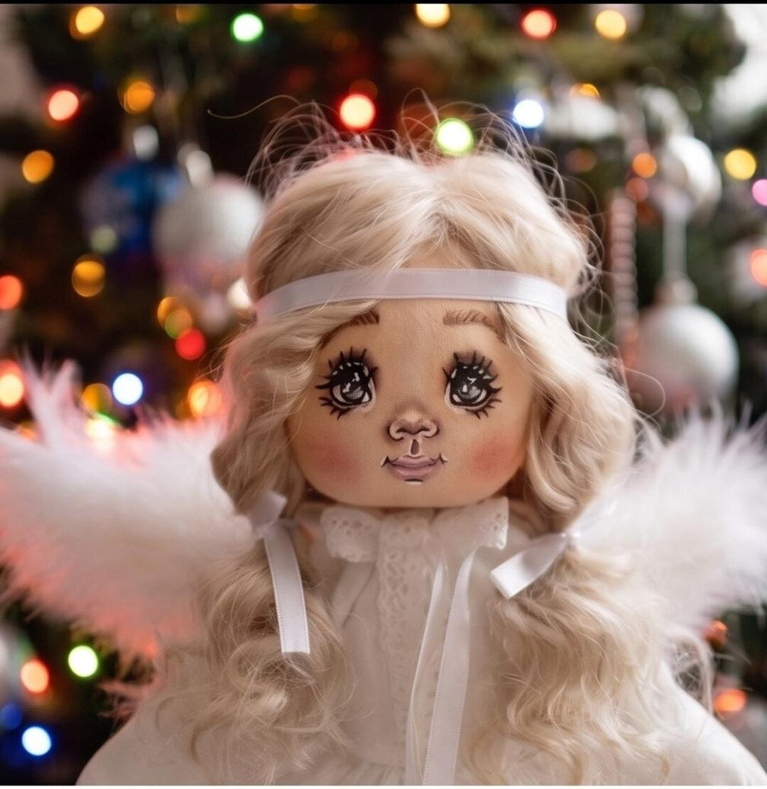 Handmade Christmas Angel Art Doll