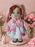 Handmade Cloth Art Doll with Hand-Painted Face