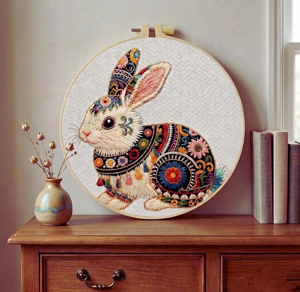 Boho Bunny Embroidery Kit