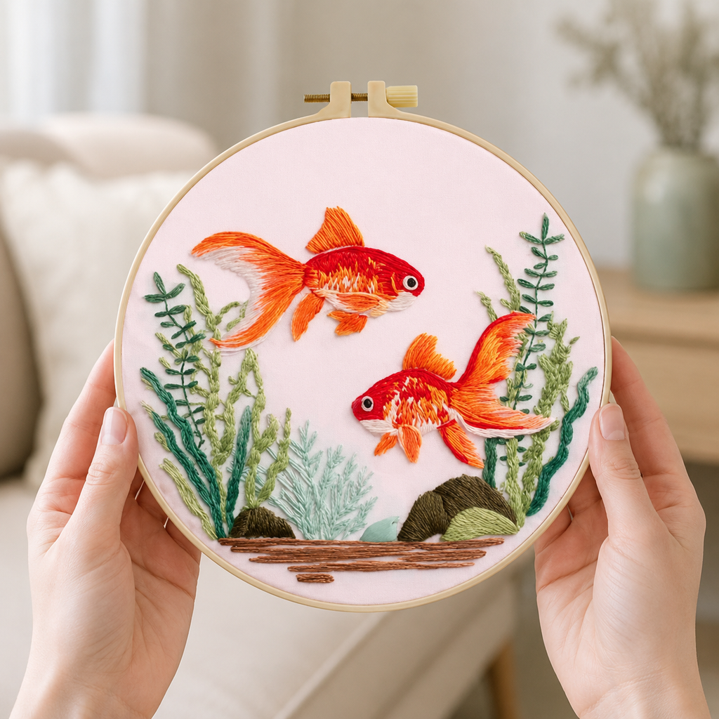 Goldfish Pond Embroidery Kit