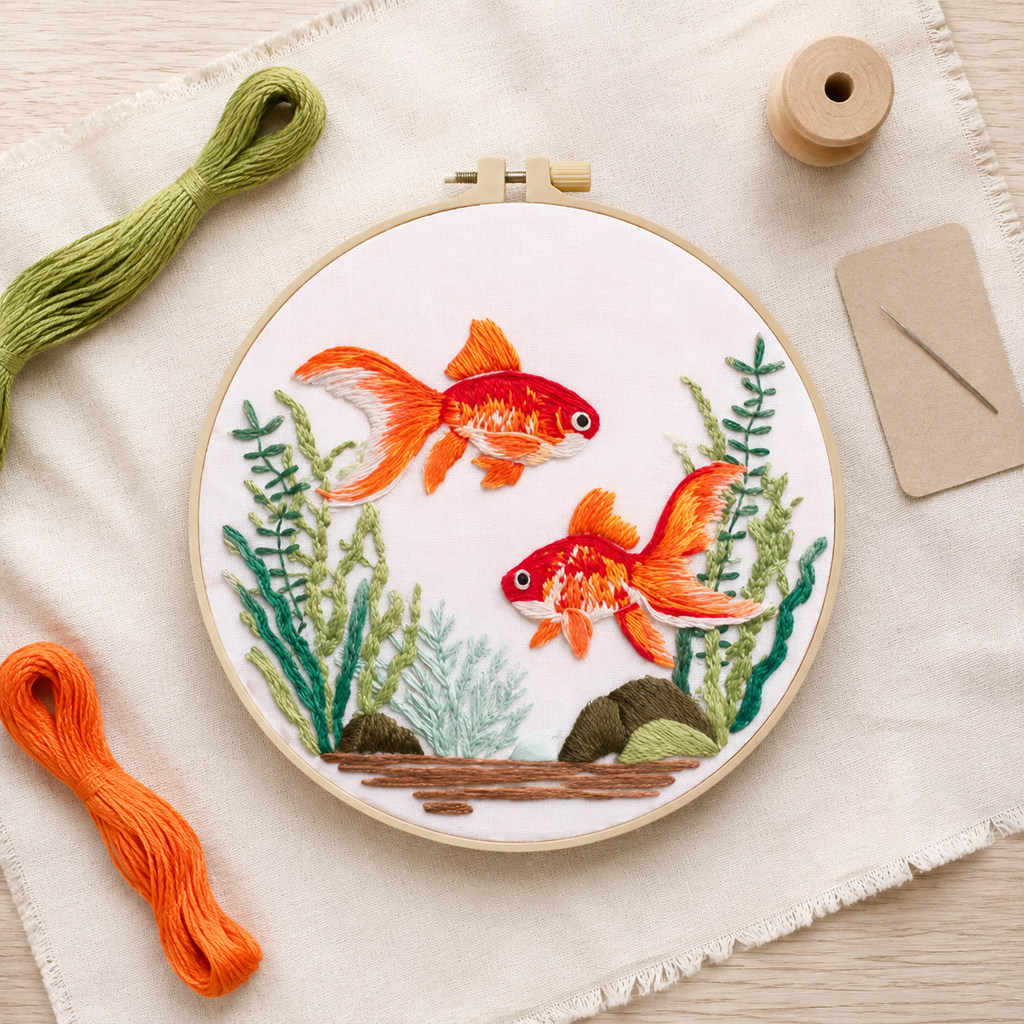 Goldfish Pond Embroidery Kit