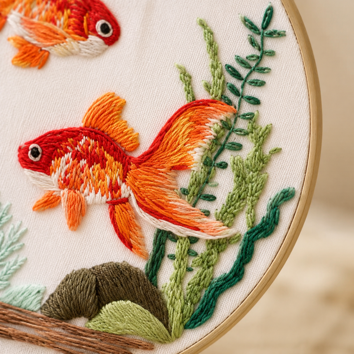 Goldfish Pond Embroidery Kit