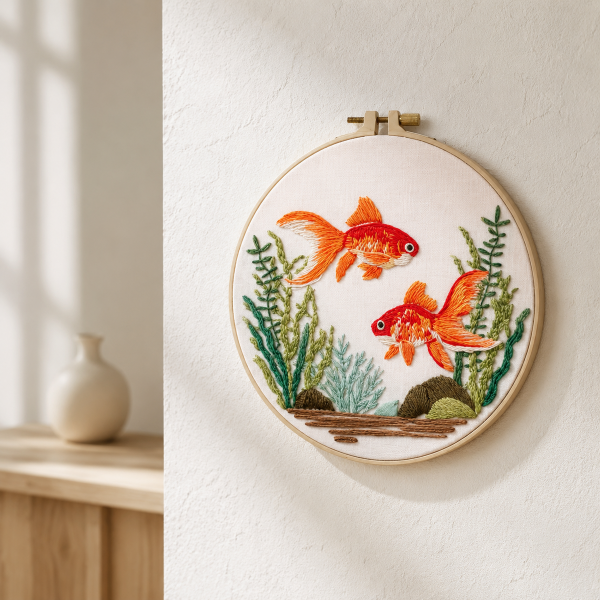 Goldfish Pond Embroidery Kit