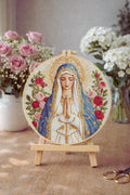 Virgin Mary embroidery kit religious needlework