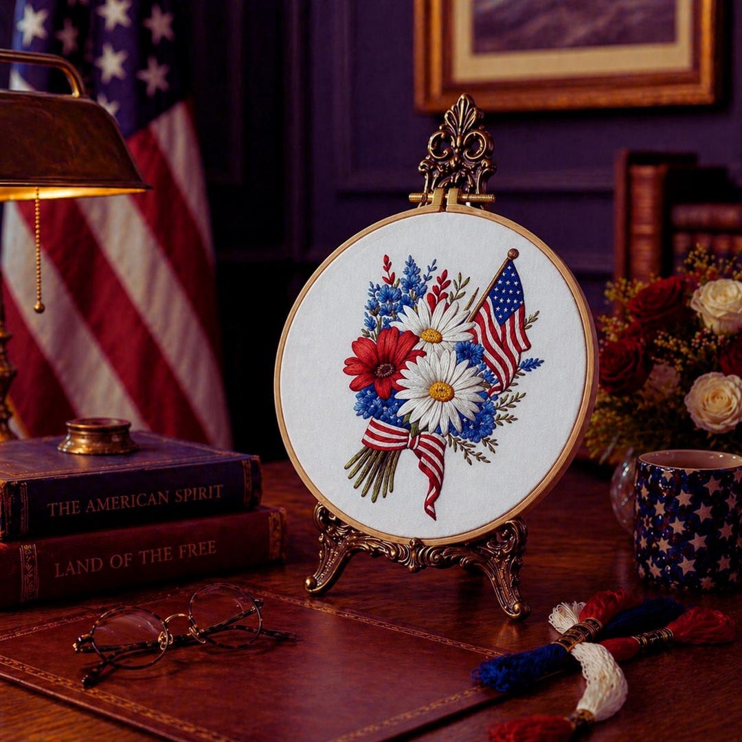 4th of July Eagle Embroidery Kit
