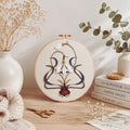 Snowdrop botanical embroidery kit finished piece