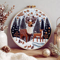 Woodland deer embroidery kit finished piece