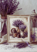 Lavender Cross Stitch Kit, Rustic Farmhouse Embroidery Kit, DIY Needlepoint Kit for Adults, Cottagec