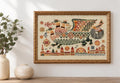 Dragon Cross Stitch Kit, Medieval Folk Art Embroidery, Fantasy Counted Cross Stitch, Nordic Dragon P
