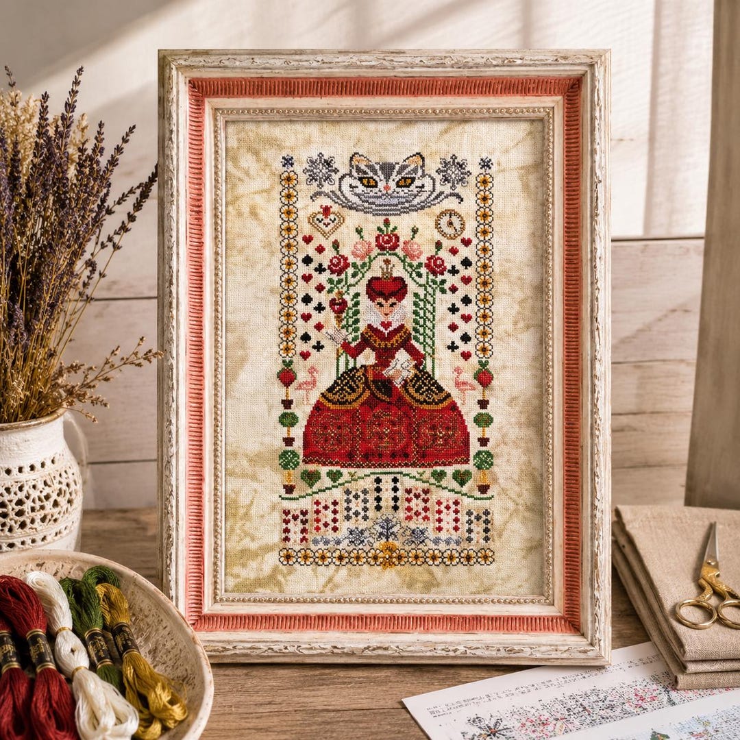 Queen Cross Stitch Kit, Counted Cross Stitch Pattern, Royal Queen Embroidery Kit, Victorian Needlewo