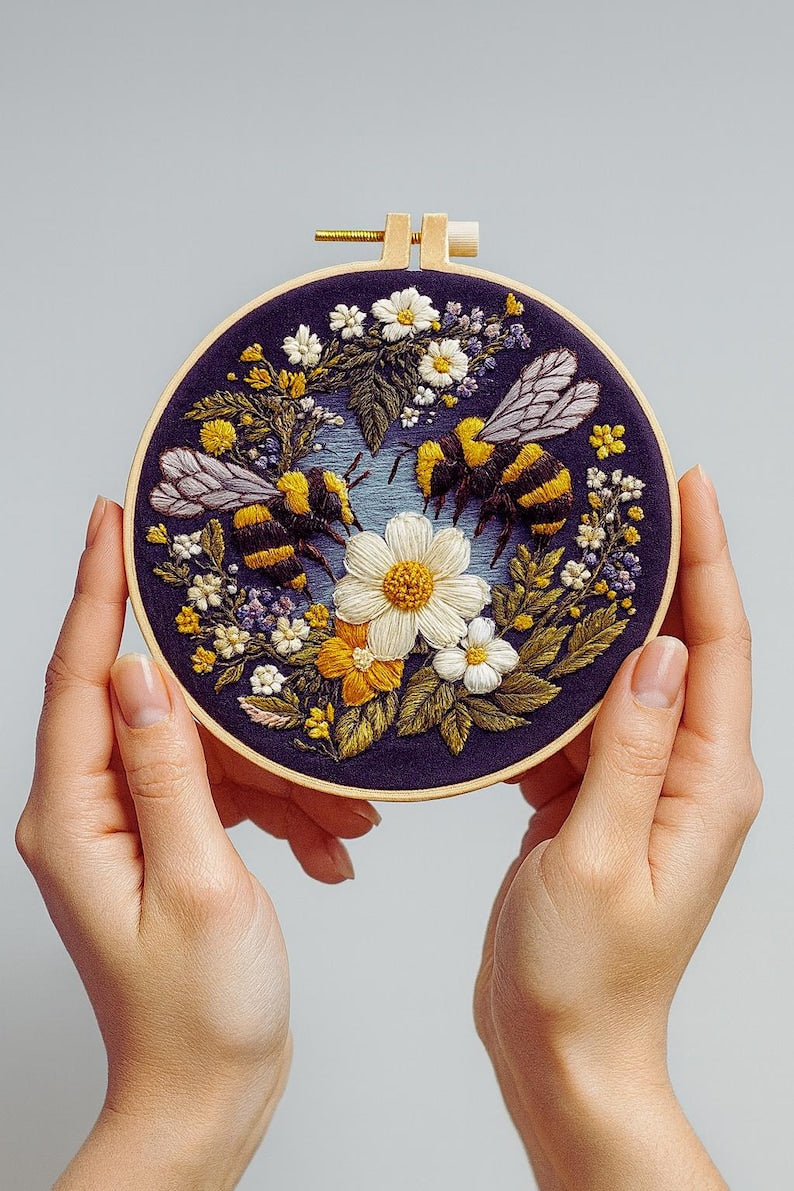 Bee Hoop Art Embroidery Kit