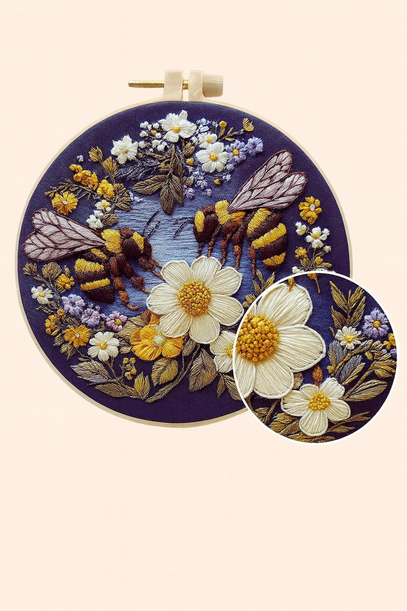 Bee Hoop Art Embroidery Kit
