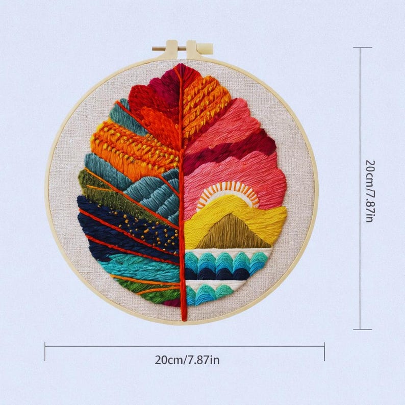 Botanical Leaf Embroidery Kit
