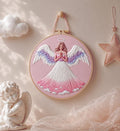 Guardian Angel embroidery kit finished hoop art