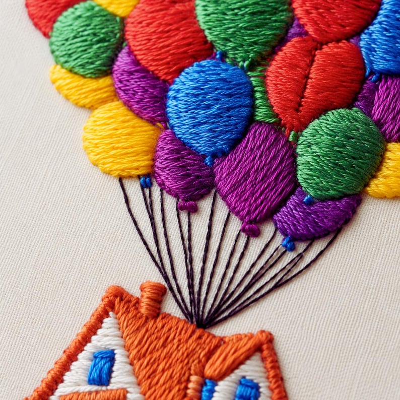 Hot Air Balloon Embroidery Kit