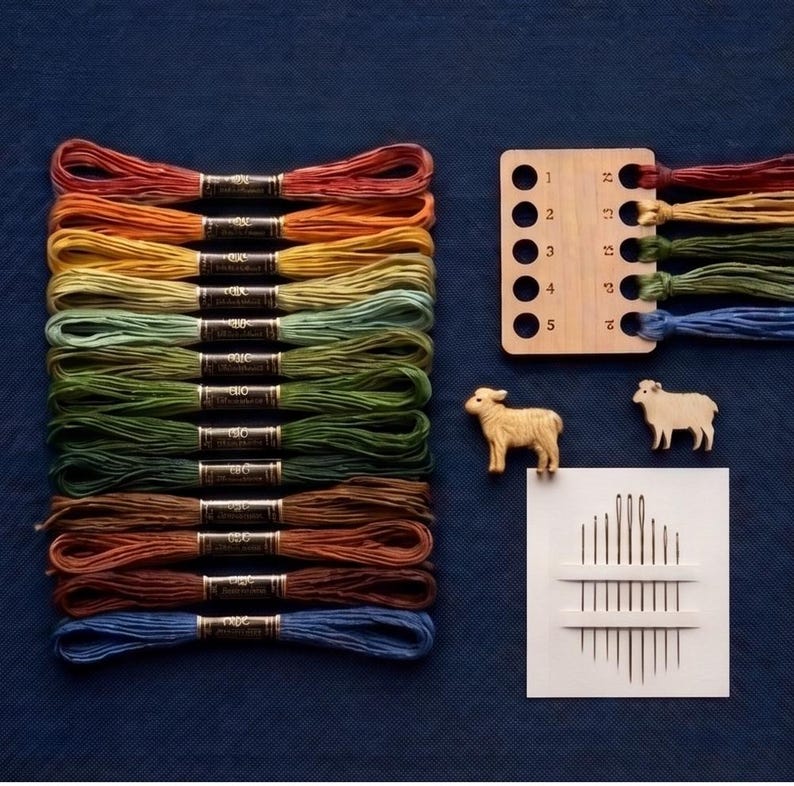 Nativity Embroidery Kit – DIY Christmas Nativity Scene, Christian Needlework Kit, Beginner Embroider
