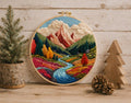 Forest landscape embroidery kit finished hoop art