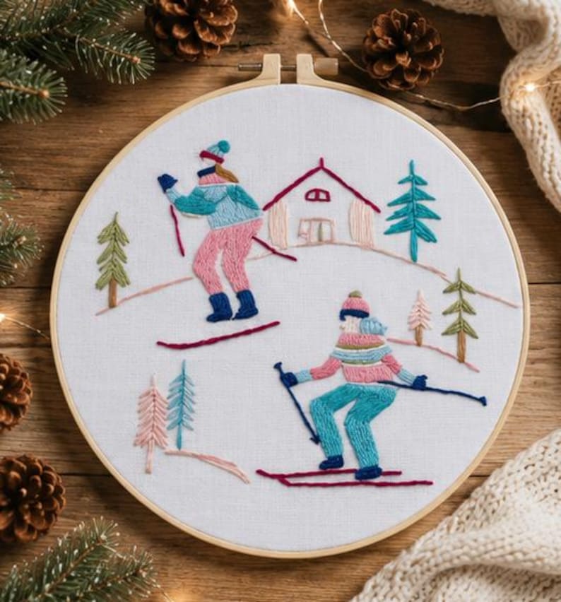 Ski embroidery kit size comparison