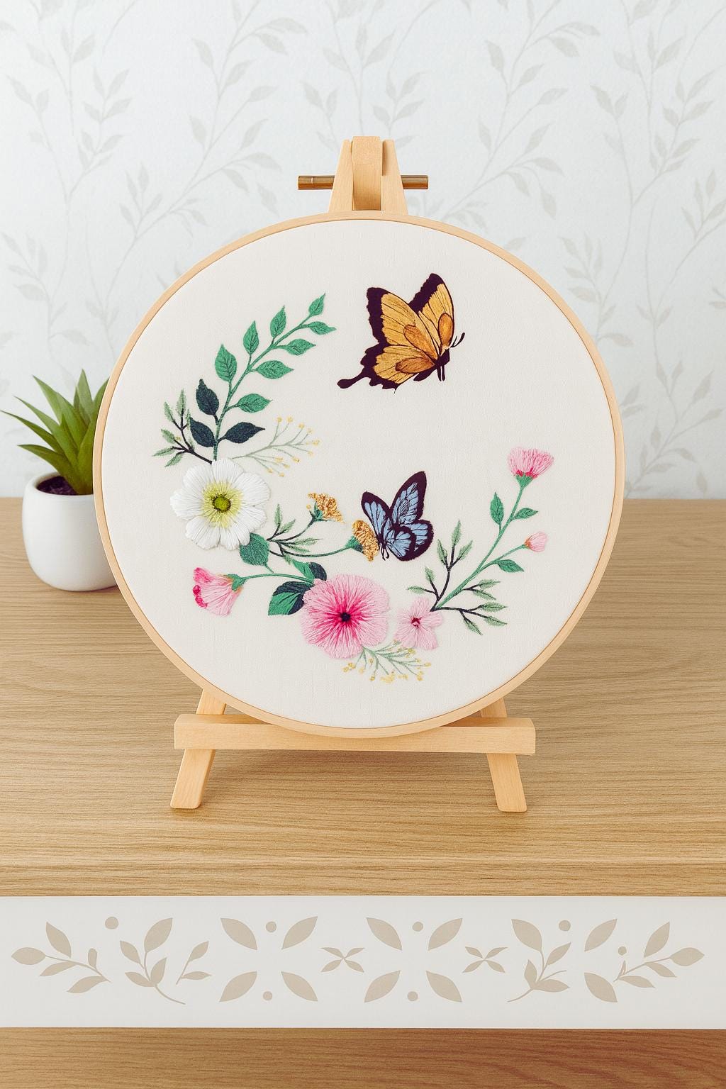 Butterfly  Peach Blossom Embroidery Kit 