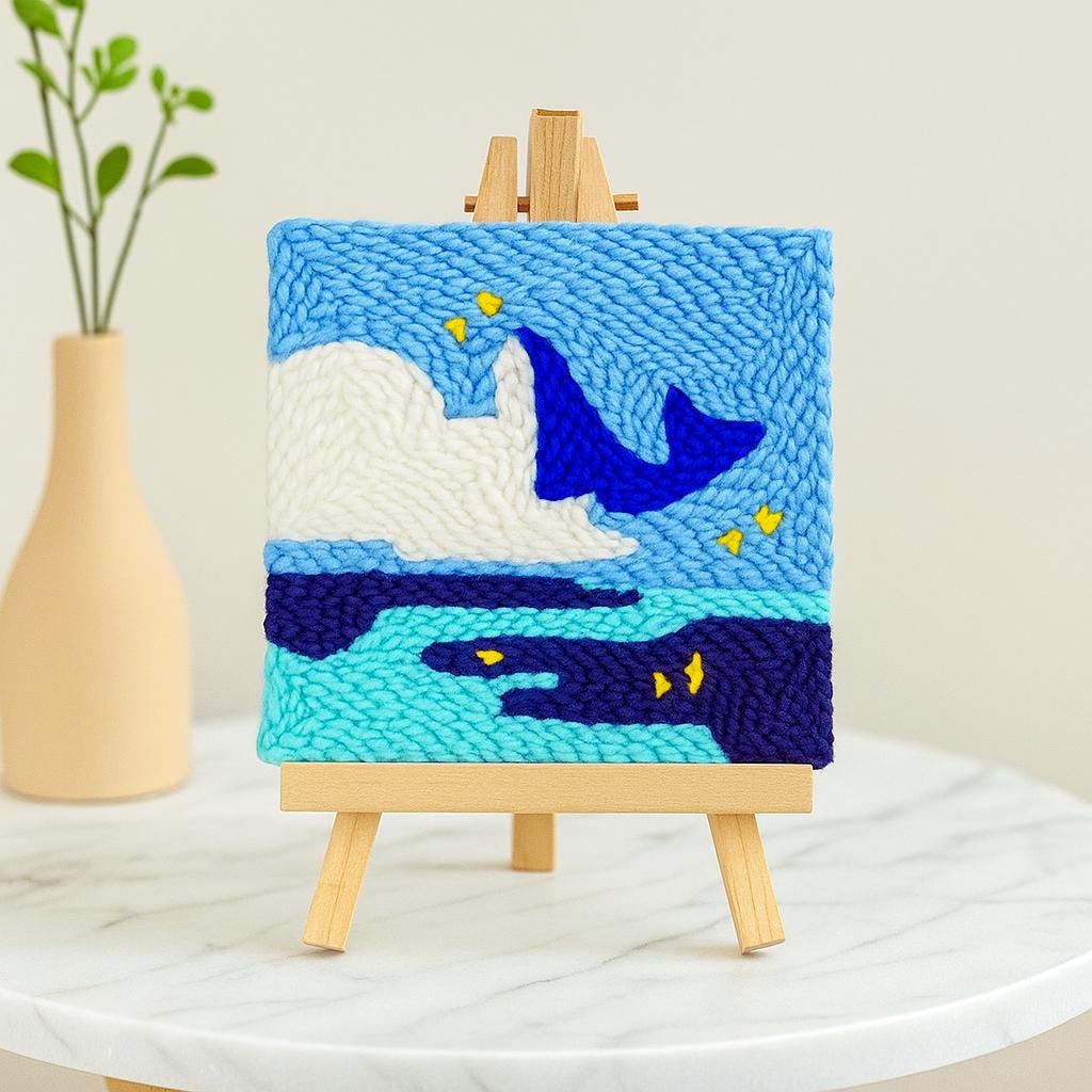 Nautical Seascape Punch Needle Kit – DIY Beginner Set