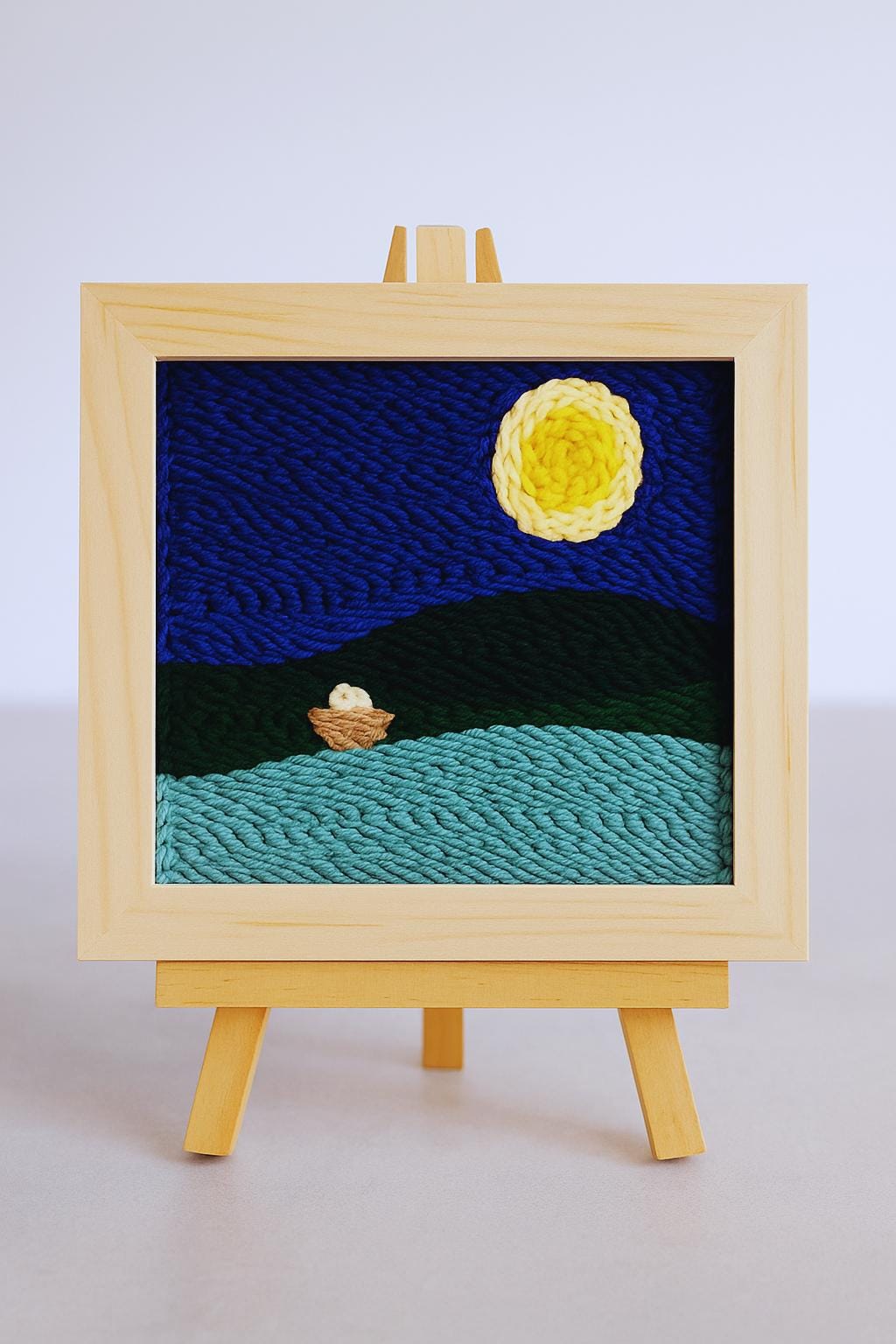 Nautical Seascape Punch Needle Kit – DIY Beginner Set