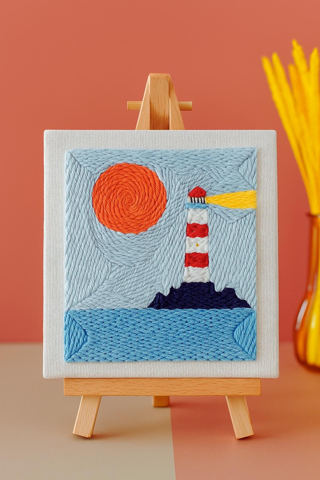 Nautical Seascape Punch Needle Kit – DIY Beginner Set