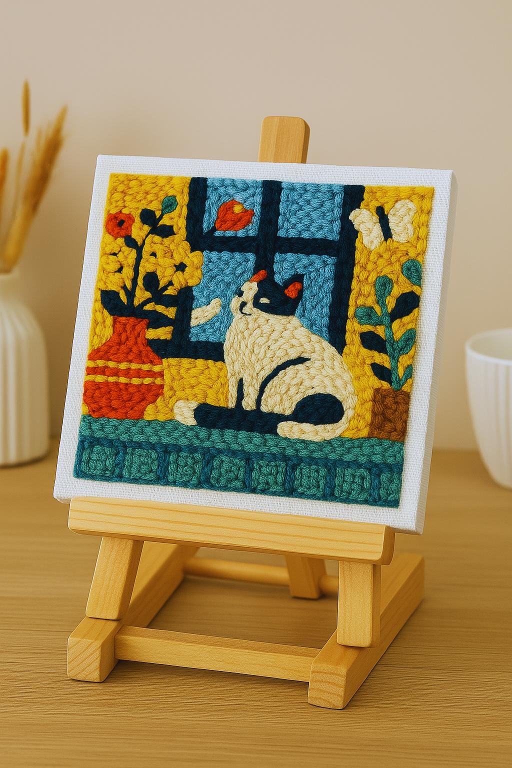 Modern Cat Punch Needle Kit