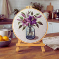 Purple Lily Embroidery Kit 20cm | Floral Beginner DIY