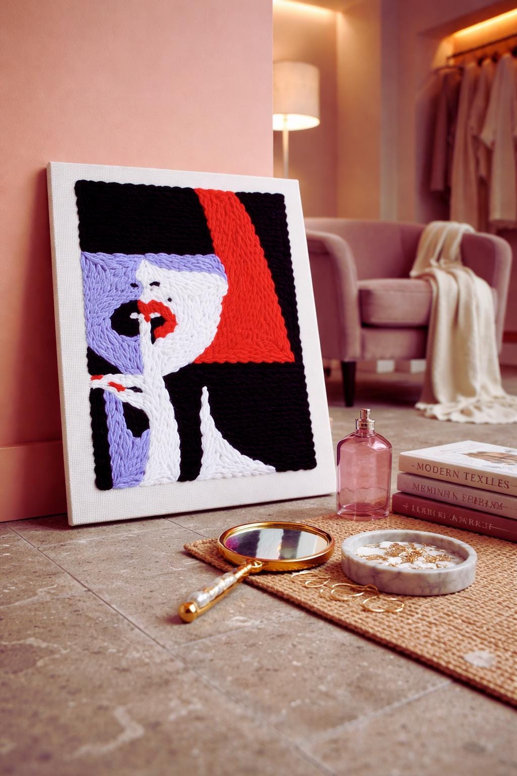 Abstract Woman Punch Needle Kit
