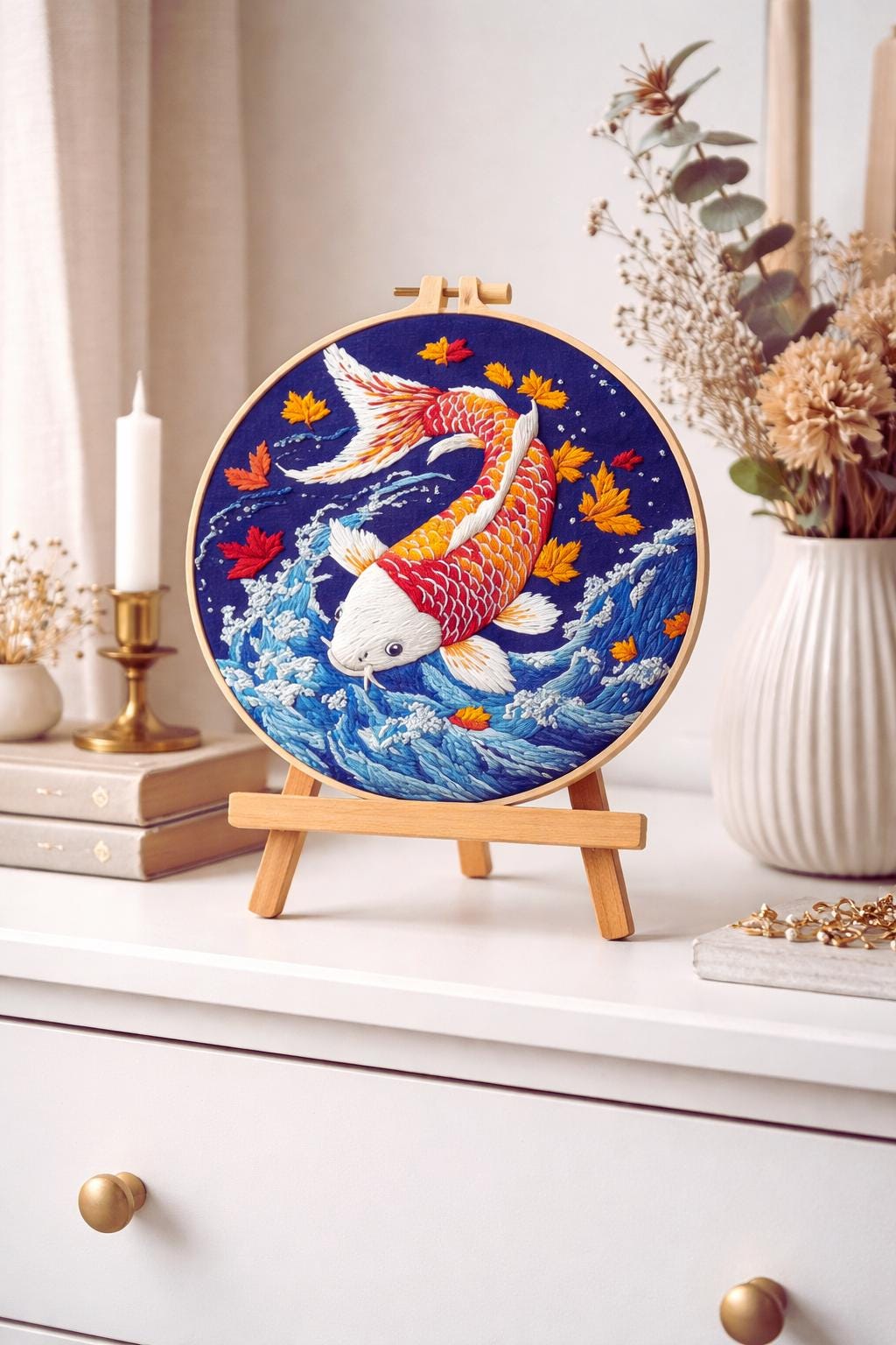 Koi Carp Embroidery Kit