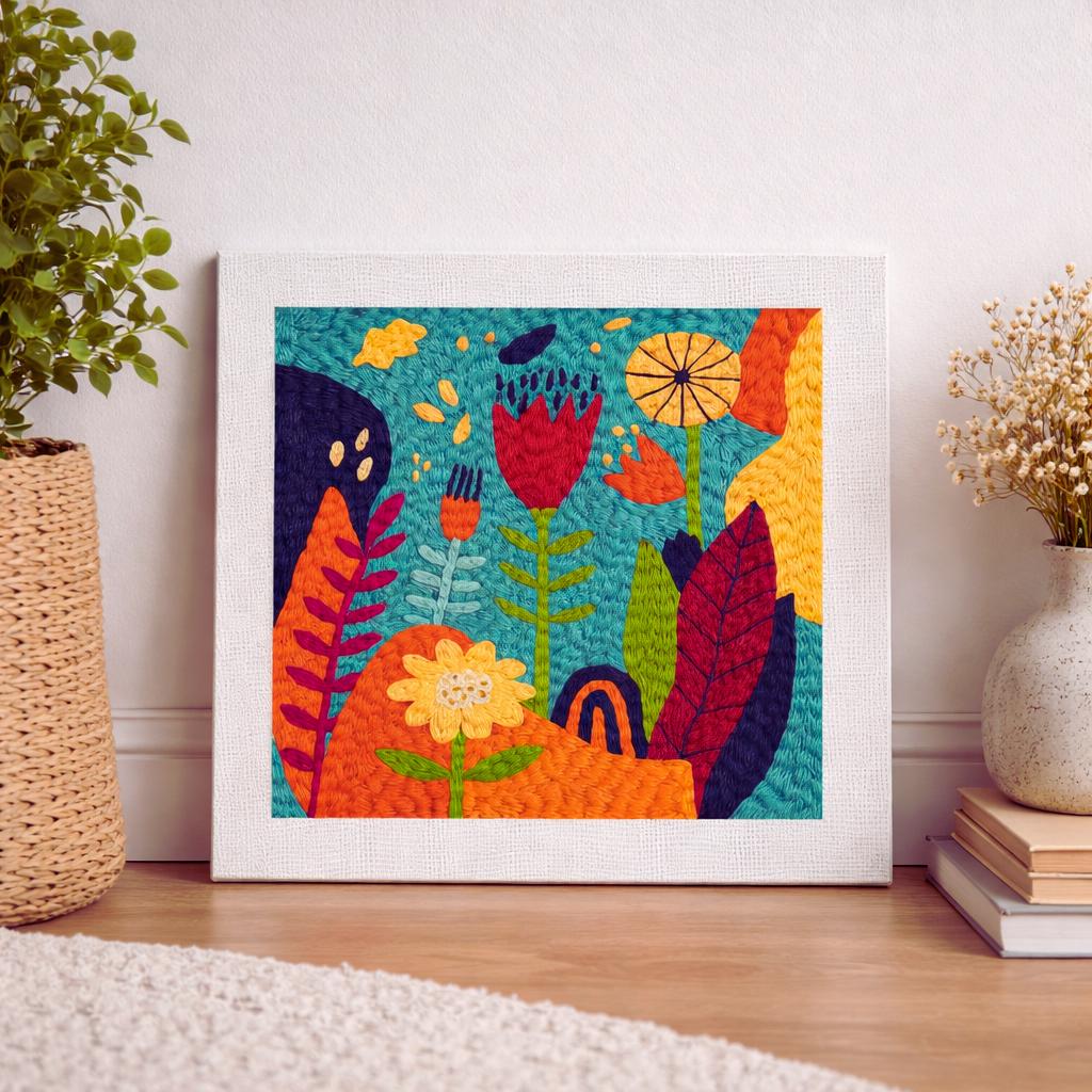 Floral Punch Needle Kit