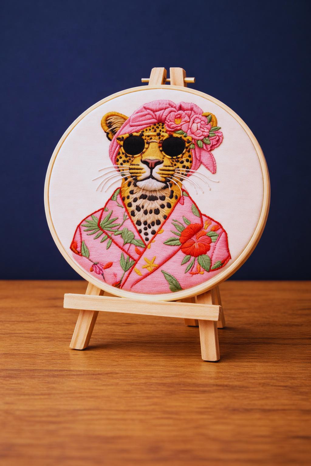 Leopard Embroidery Kit
