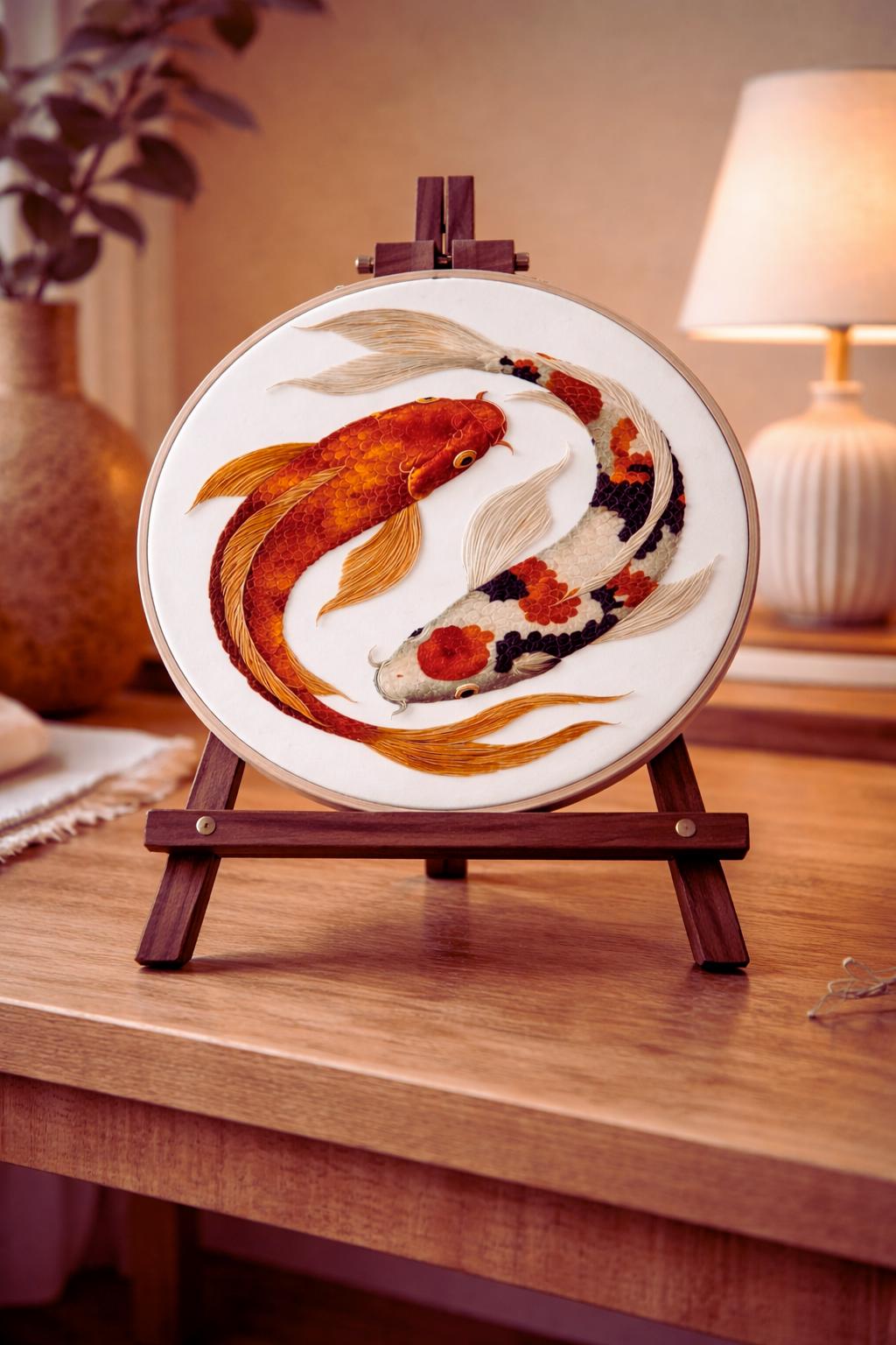Yin Yang Koi Embroidery Kit