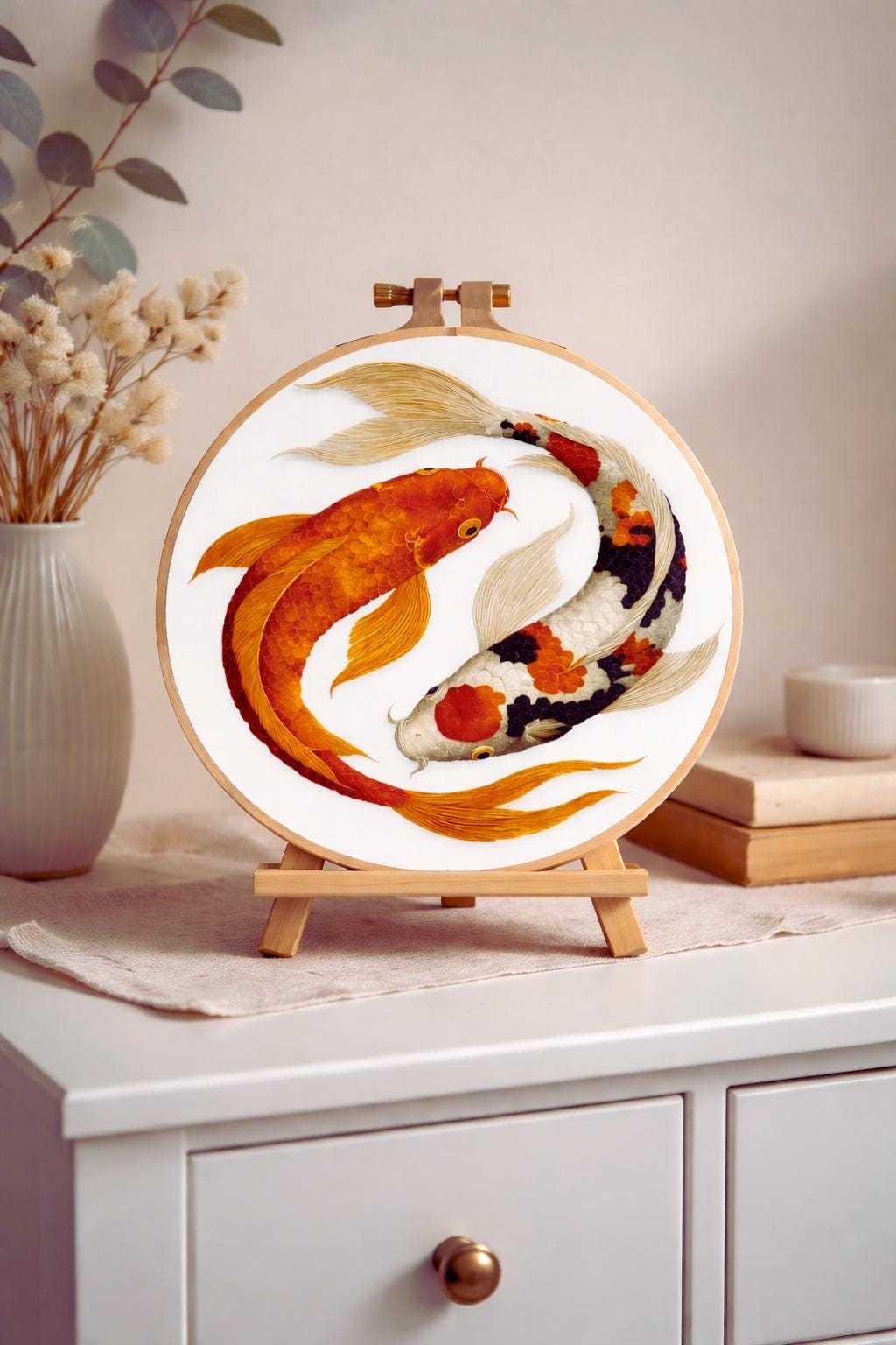 Yin Yang Koi Embroidery Kit