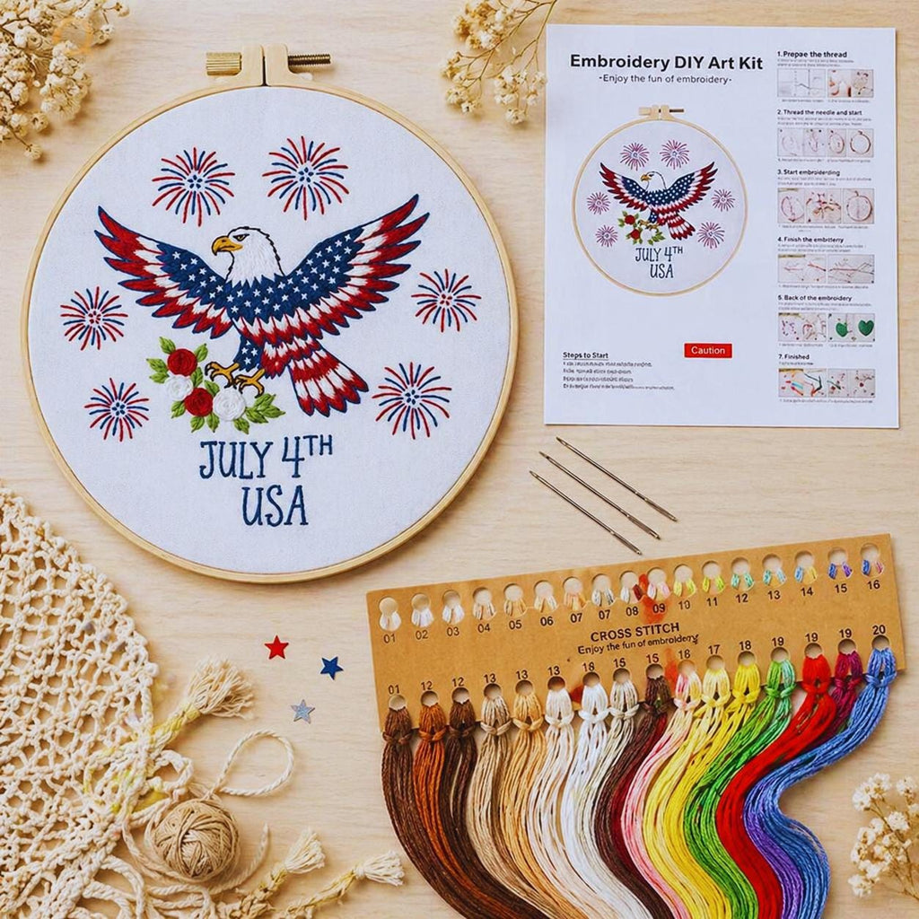 Patriotic Eagle Embroidery Kit