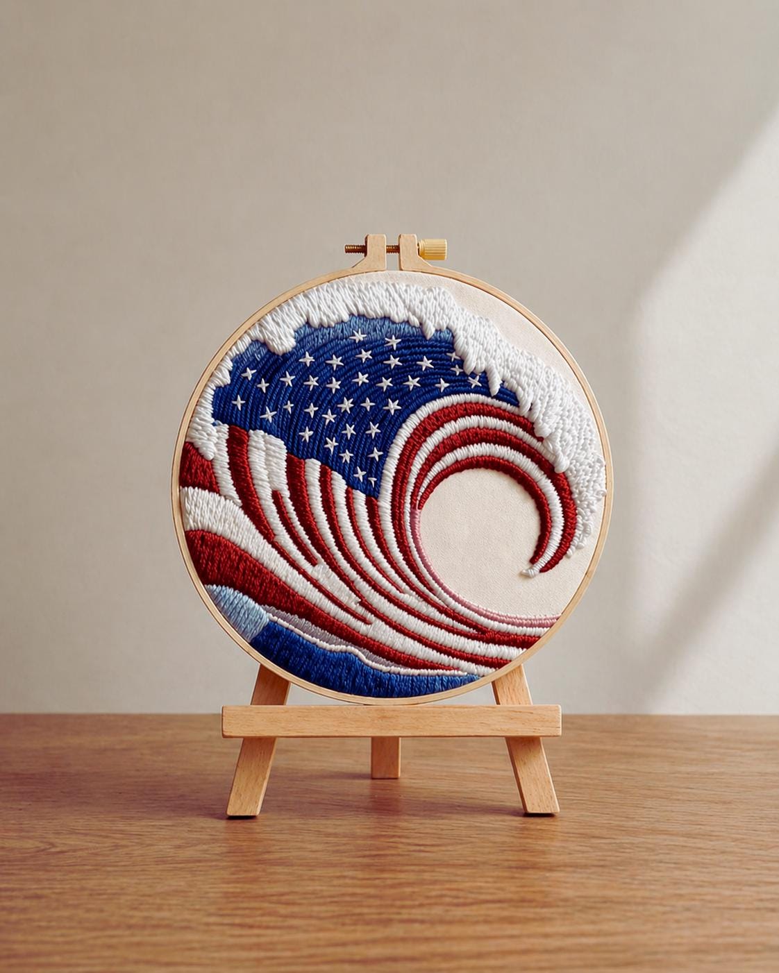 American Flag Wave Embroidery Kit