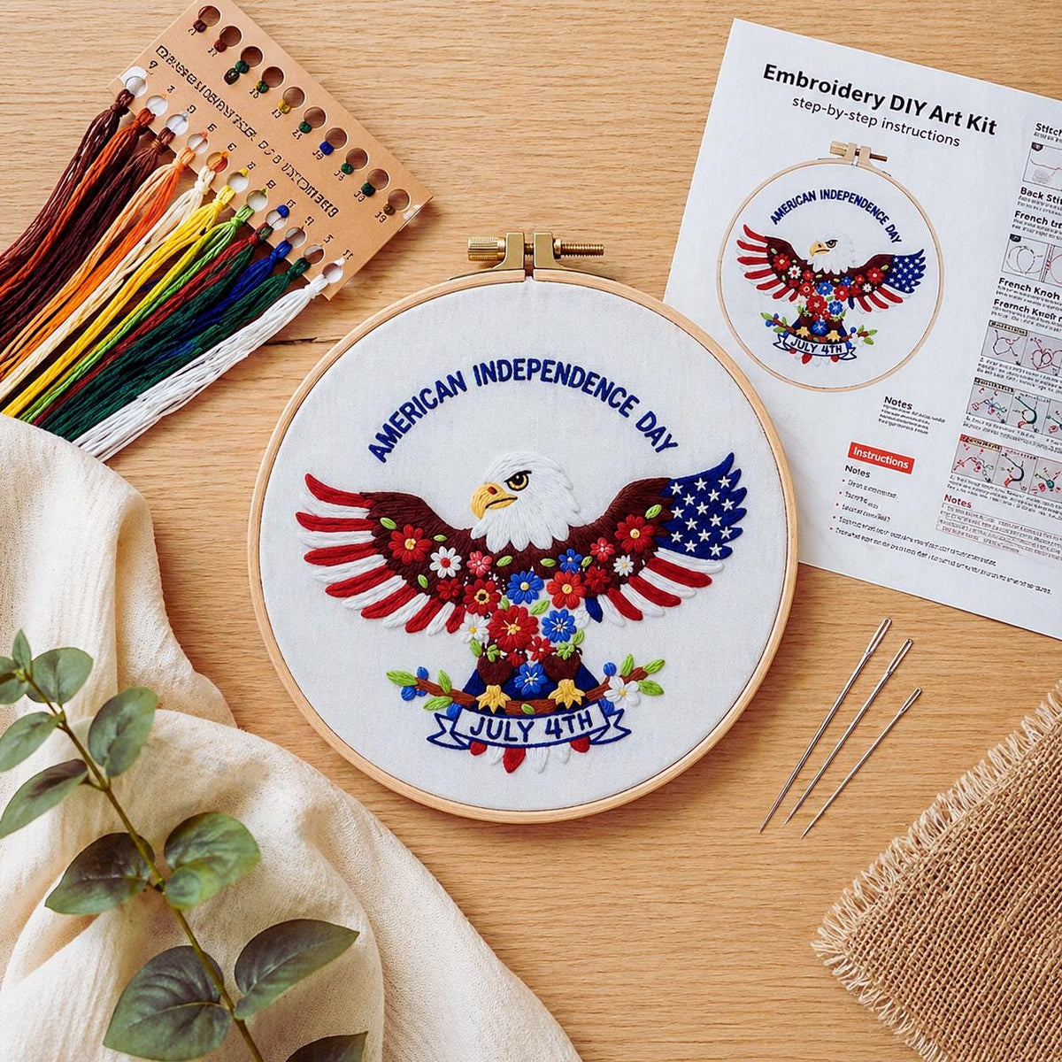 Patriotic Eagle Embroidery Kit