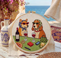 Fashion Dogs Embroidery Kit, Whimsical Pet Lover Hoop Art, Beginner Craft Project