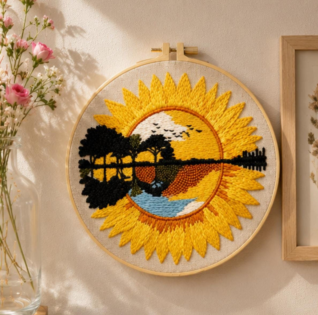 Sunflower Embroidery Kit for Beginners