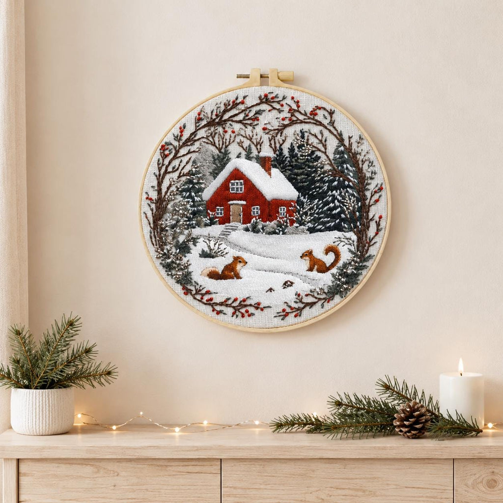 Winter Embroidery Kit for Beginners