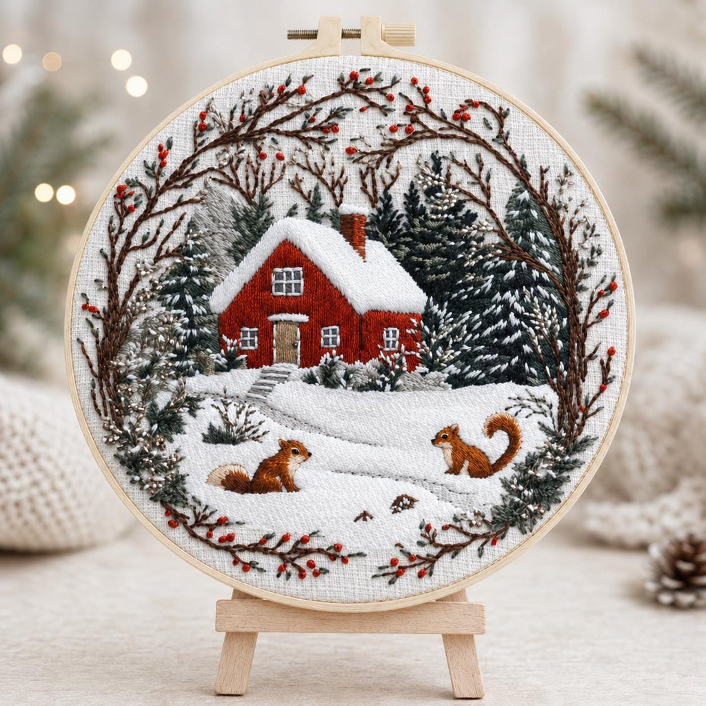 Winter Embroidery Kit for Beginners