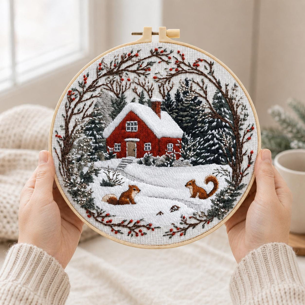 Winter Embroidery Kit for Beginners
