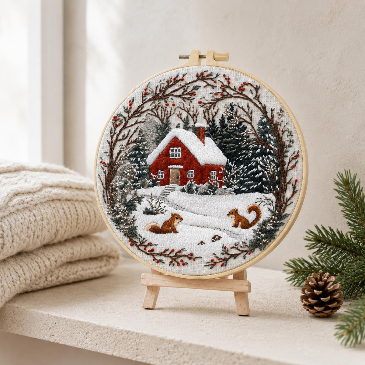Winter Embroidery Kit for Beginners