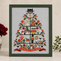 Wonderland Counted Cross Stitch Kit, 18CT Gray Cotton Fabric, Whimsical Storybook Sampler Needlework for Adults
